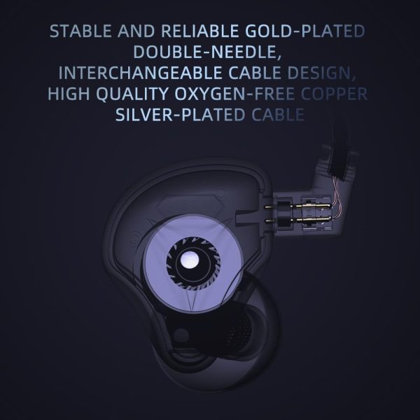 FAAEAL Unbounded HiFi Earphone,10mm Double Magnetic Dynamic Driver+DLC Diaphragm Music IEM Headphone with 3.5mm Jack,Audiophile Professional Tuning 2PIN Detachable in-Ear Monitor (Gray No Mic)