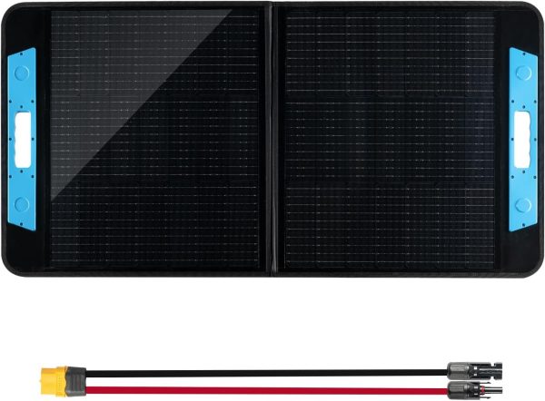 100Watt Foldable Solar Panel 23% Efficiency for Portable Power Station Ultra Thin Glass 1.1mm Surface with MC4 Connector for RV,Camping,Hiking,Travel