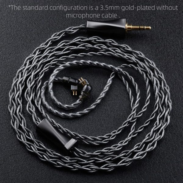 FAAEAL Unbounded HiFi Earphone,10mm Double Magnetic Dynamic Driver+DLC Diaphragm Music IEM Headphone with 3.5mm Jack,Audiophile Professional Tuning 2PIN Detachable in-Ear Monitor (Gray No Mic)