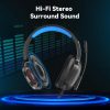 A36 Gaming Headset with Microphone for Pc, Xbox One Series X/s, Ps4, Ps5, Switch, Stereo Wired Noise Cancelling Over-Ear Headphones with Mic for Computer, Laptop, Mac, Nintendo, Gamer (Blue)