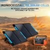100Watt Foldable Solar Panel 23% Efficiency for Portable Power Station Ultra Thin Glass 1.1mm Surface with MC4 Connector for RV,Camping,Hiking,Travel