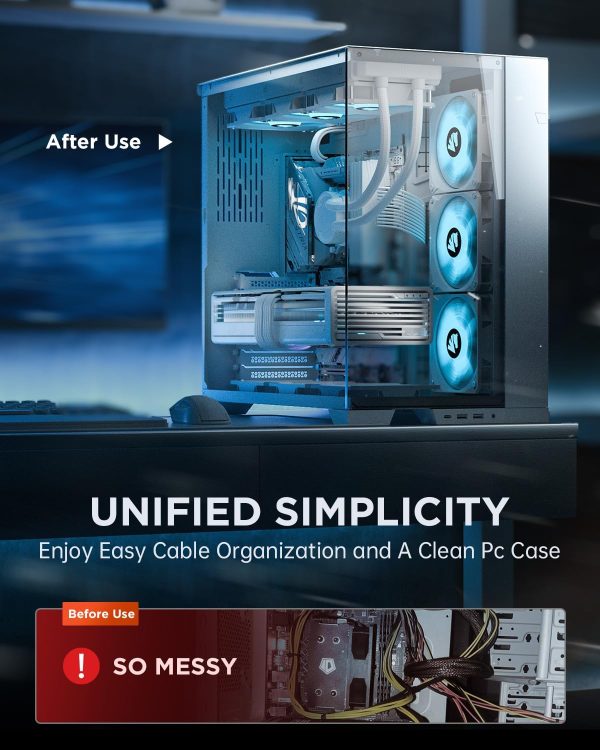 AsiaHorse 16AWG PSU Cable Extension Power Cords, Customized Power Supply Mod Sleeve Extension Cable, ATX/EPS/8-pin PCI-E/6-pin PCI-E for PSU Cable (Pure White)