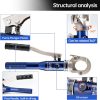 IBOSAD Copper Tube Fittings Hydraulic Pipe Crimping Tool with 1/2",3/4" and 1" Jaw Copper Pipe Press Crimper Pressing Pliers, with Pipe Cutter