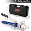 IBOSAD Copper Tube Fittings Hydraulic Pipe Crimping Tool with 1/2",3/4" and 1" Jaw Copper Pipe Press Crimper Pressing Pliers, with Pipe Cutter