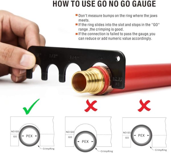 iCrimp F1807 Copper Ring Crimping Tool Kit for 3/8,1/2,3/4,1-inch- Free Removal Tool& Pex Pipe Cutter&Gauge- For All US F1807 Standards
