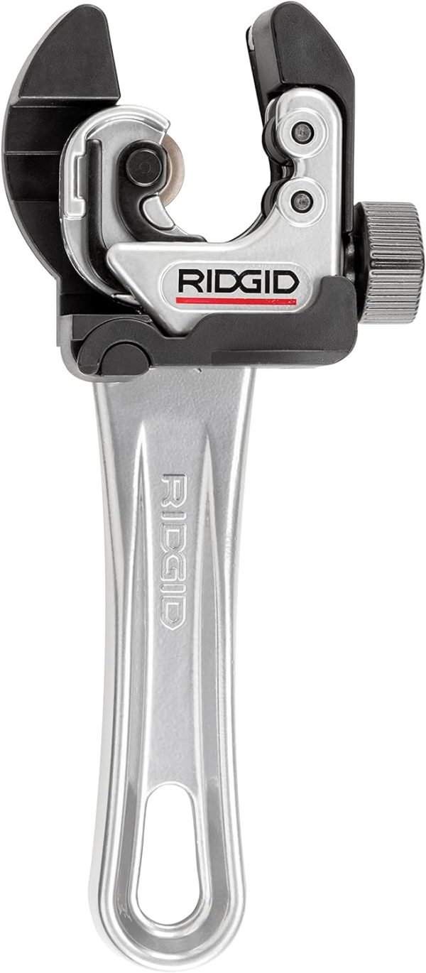 RIDGID 32573 Model 118 2-in-1 Close Quarters AUTOFEED 1/4" to 1-1/8" Metal Tubing Compact Cutter, Silver/Black