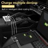 200W Car Power Inverter, PiSFAU DC 12V to 110V AC Car Plug Adapter Outlet with [20W USB-C] /USB-Fast Charger(18W) / 4.8A Dual USB/car Charger for Laptop