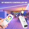 LM091+WB5 WiFi Remote Controller Kit for RGB CCT RGBW Dimming LED Strip Lights, 4-Zone RF Wireless Control + DC12-24V 5-in-1 LED Controller Compatible with Alexa Google Home Smart Life Tuya APP