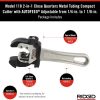 RIDGID 32573 Model 118 2-in-1 Close Quarters AUTOFEED 1/4" to 1-1/8" Metal Tubing Compact Cutter, Silver/Black