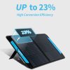 100Watt Foldable Solar Panel 23% Efficiency for Portable Power Station Ultra Thin Glass 1.1mm Surface with MC4 Connector for RV,Camping,Hiking,Travel
